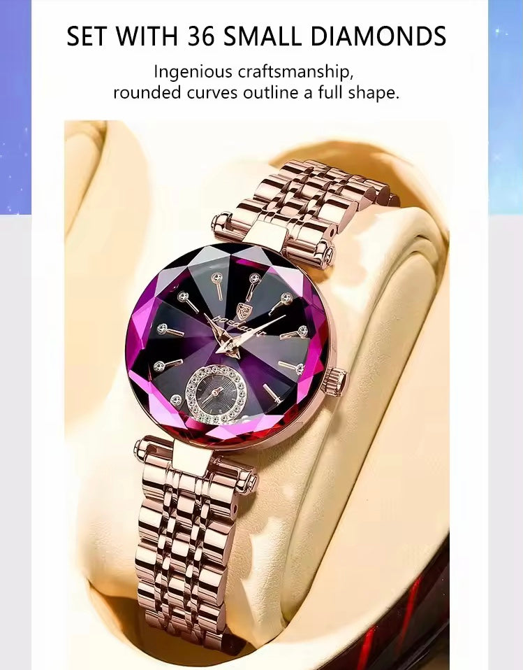 Black Friday ~% Montre femmes 2 couleur vitre 3D (30) mètre l’eau jamais changer couleur