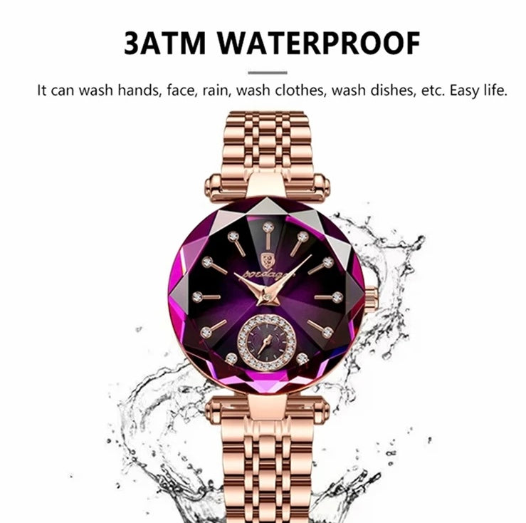 Black Friday ~% Montre femmes 2 couleur vitre 3D (30) mètre l’eau jamais changer couleur