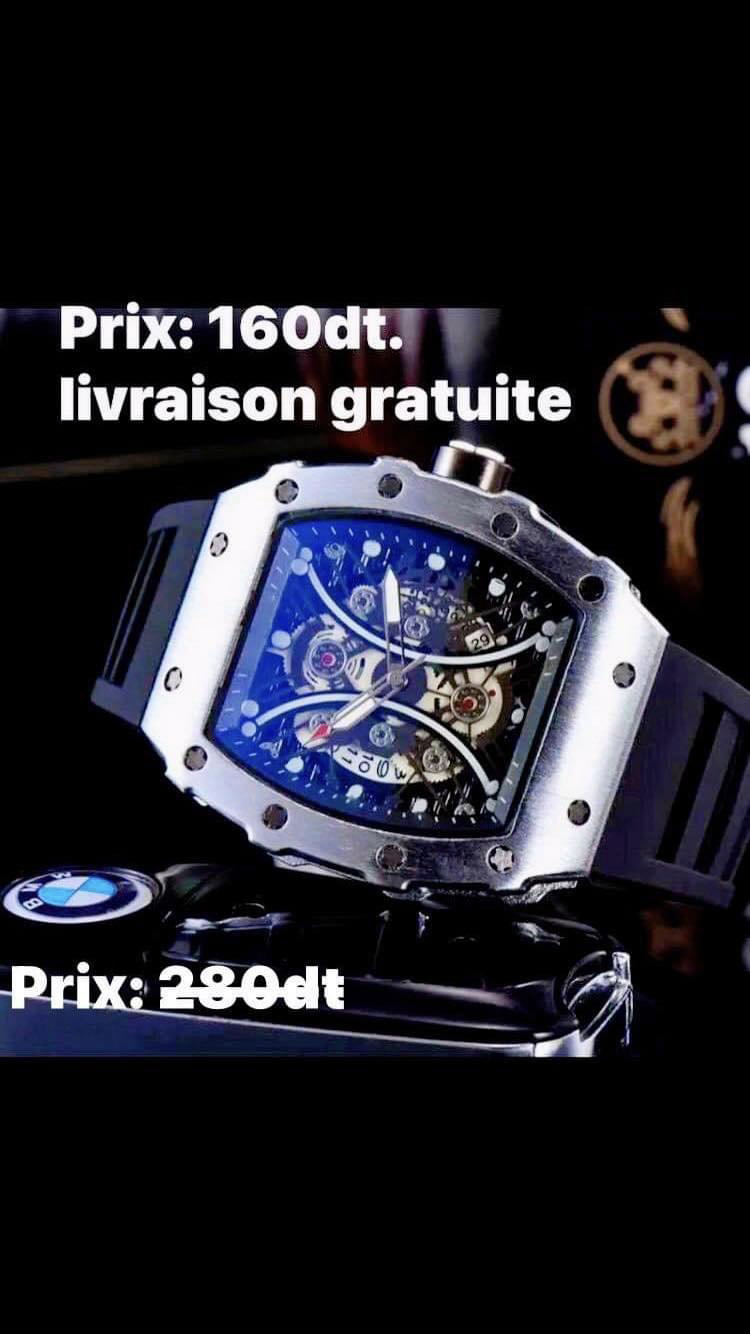 Black Friday - 40% 160دينار Montre automatique richard étanche  livraison gratuite Tunisie 🇹🇳 el kol