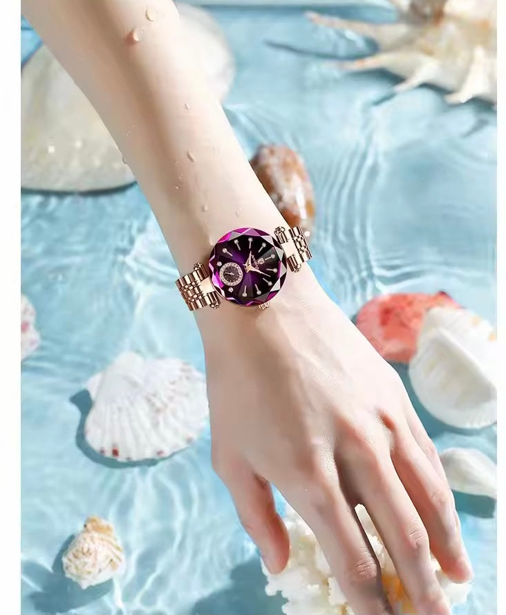 Black Friday ~% Montre femmes 2 couleur vitre 3D (30) mètre l’eau jamais changer couleur