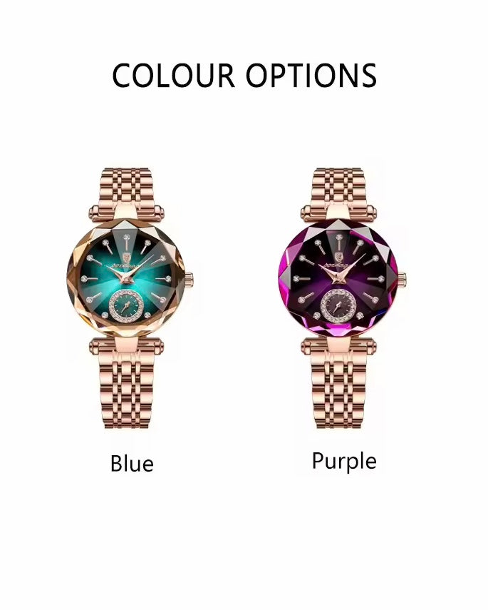 Black Friday ~% Montre femmes 2 couleur vitre 3D (30) mètre l’eau jamais changer couleur